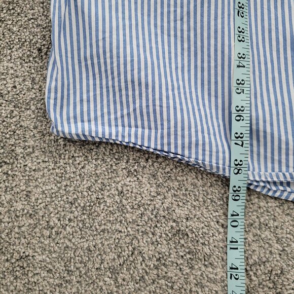 GAP Ladies Blue & White Striped Shirt Dress XXL- with Bell Sleeves - Picture 10 of 12